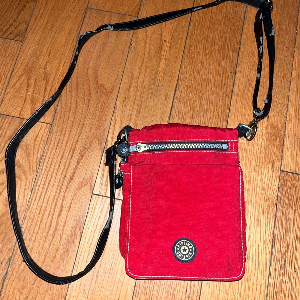Kipling Vibrant Red Crossbody Bag